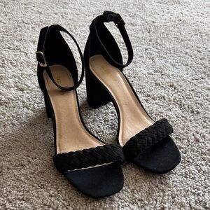 Old Navy Black Ankle Strap Heels